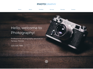 Professional Photography website template