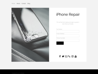 iPhone Repair website template