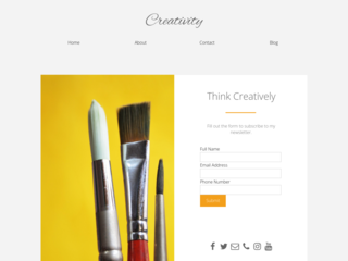 Creativity website template