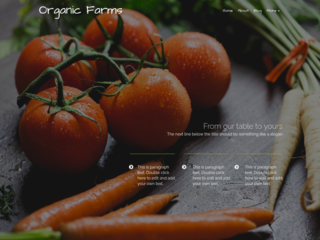 Organic Food website template