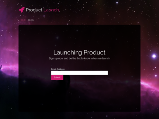 Product Launch website template