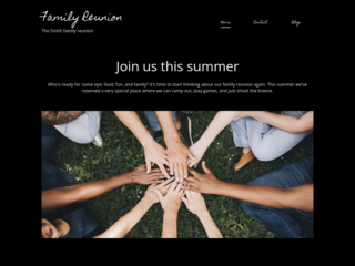 Family Reunion website template