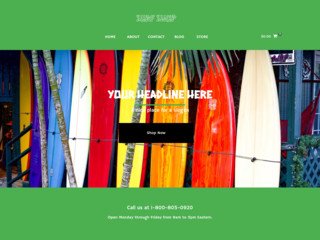 Surf Store website template