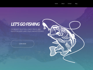 Fishing website template