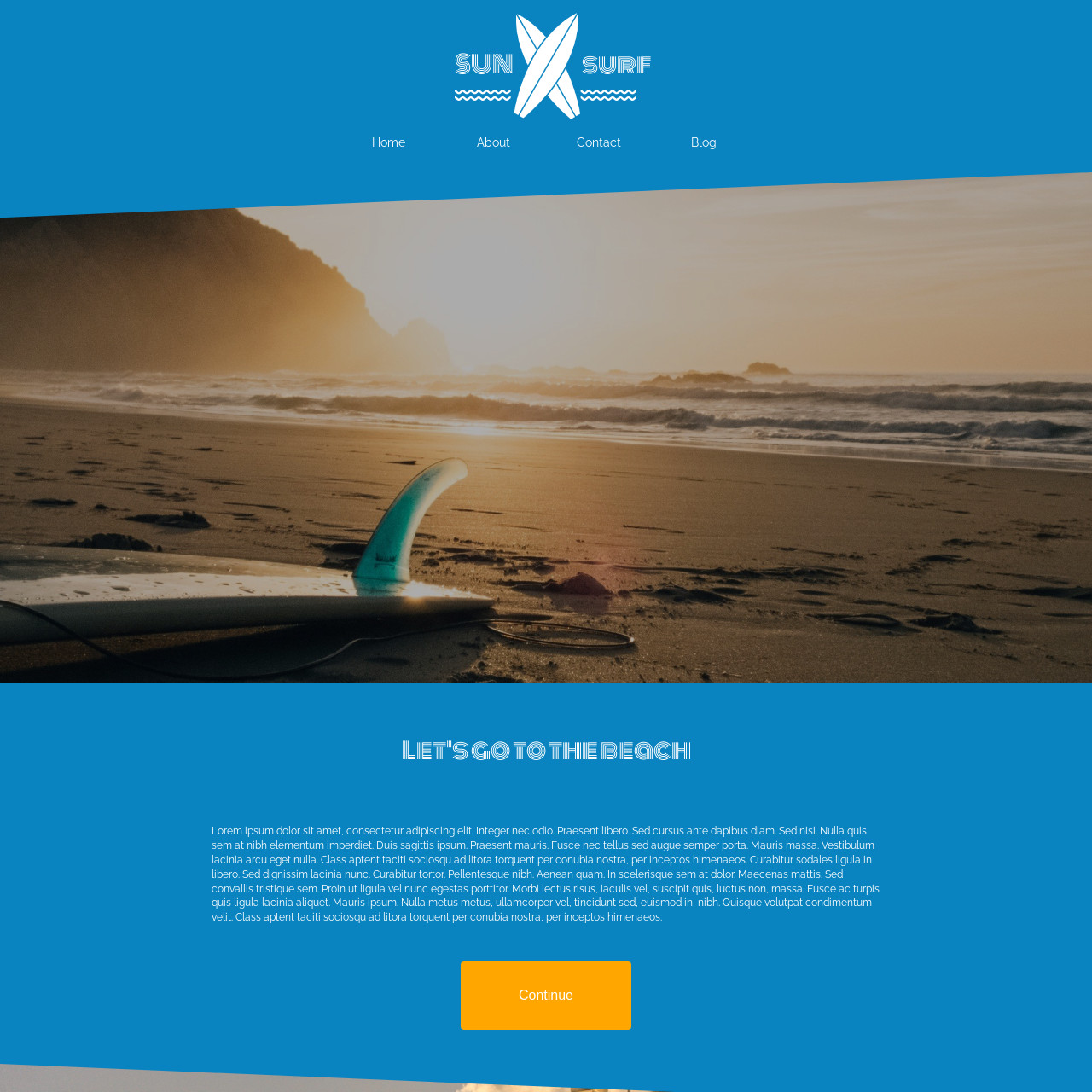 Surfer website template