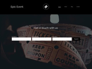 Event website template