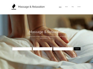Massage and Relaxation website template
