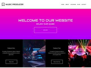 Music Producer website template