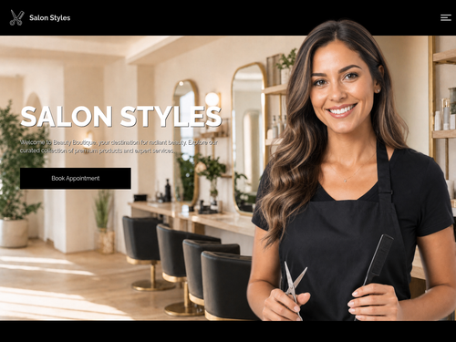 Salon Styles: Elegant Beauty Salon Template for Hair Professionals