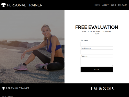 Dynamic Fitness Coach Website Template for Health & Wellness Success