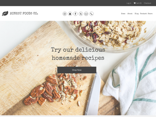 Create Your Own Homemade Food Store Online - Unique Template