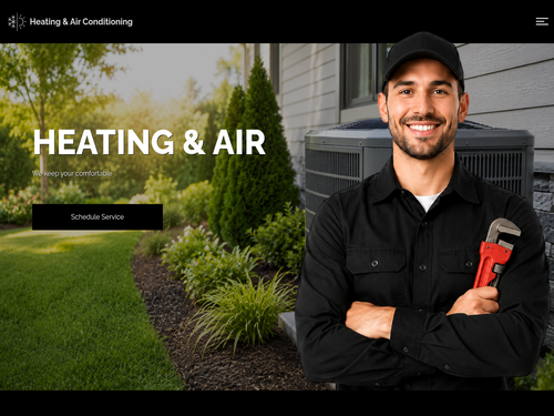 Professional HVAC Heating & Air Conditioning Website Template