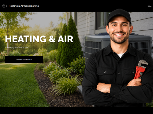 Professional HVAC Heating & Air Conditioning Website Template