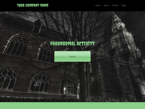 Paranormal Activity website template