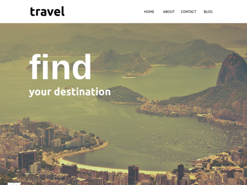 Travel website template