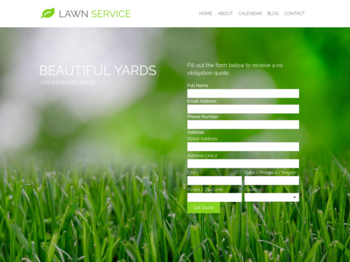 Lawn Service website template