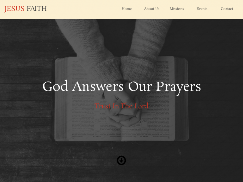 Jesus website template