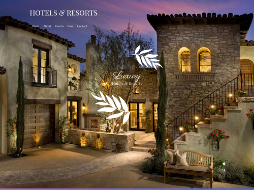 Hotels and Resorts website template