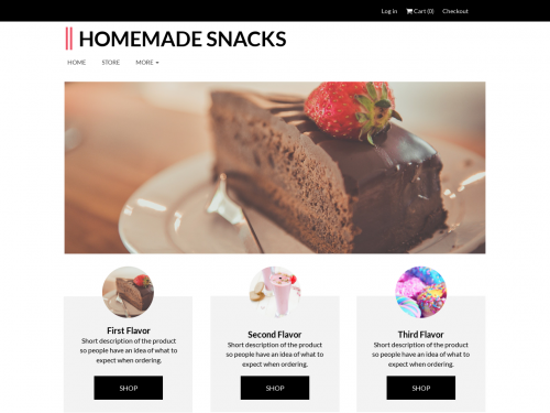 Bake Store website template