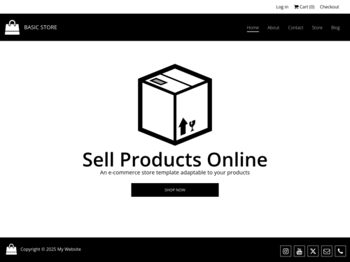 Basic Ecommerce website template