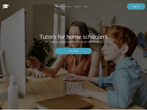 Homeschool Tutor website template